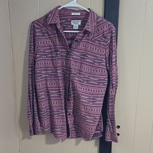 Ariat Pink Patterned Long Sleeve Shirt